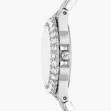 Buy Shop Michael Kors Lennox Three-Hand Blue Dial Silver Steel Strap Watch For Women - MK7397 USA Online