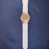 Buy Shop Michael Kors Lennox Three-Hand Crystals Dial White Silicone Strap Watch For Women - MK7248 USA Online