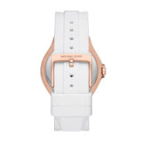 Buy Shop Michael Kors Lennox Three-Hand Crystals Dial White Silicone Strap Watch For Women - MK7248 USA Online