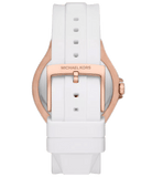Buy Shop Michael Kors Lennox Three-Hand Crystals Dial White Silicone Strap Watch For Women - MK7248 USA Online