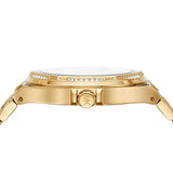 Buy Shop Michael Kors Lennox Three Hand Crystals Gold Dial Two Tone Steel Strap Watch For Women - MK7284 USA Online