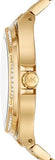 Buy Shop Michael Kors Lennox Three Hand Crystals Gold Dial Two Tone Steel Strap Watch For Women - MK7284 USA Online