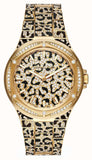 Buy Shop Michael Kors Lennox Three Hand Crystals Gold Dial Two Tone Steel Strap Watch For Women - MK7284 USA Online