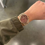 Buy Shop Michael Kors Lennox Three Hand Crystals Rose Gold Dial Rose Gold Steel Strap Watch For Women - MK6992 USA Online