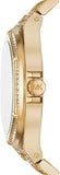 Buy Shop Michael Kors Lennox Three Hand Crystals White Dial Gold Steel Strap Watch For Women - MK6991 USA Online