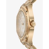 Buy Shop Michael Kors Lennox Three Hand Crystals White Dial Gold Steel Strap Watch For Women - MK6991 USA Online