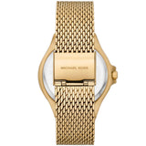 Buy Shop Michael Kors Lennox Three-Hand Gold Dial Gold Mesh Bracelet Watch For Women - MK7335 USA Online