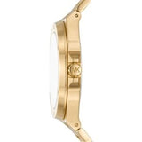 Buy Shop Michael Kors Lennox Three-Hand Gold Dial Gold Mesh Bracelet Watch For Women - MK7335 USA Online