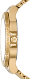 Buy Shop Michael Kors Lennox Three-Hand Gold Dial Gold Mesh Bracelet Watch For Women - MK7335 USA Online