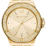 Buy Shop Michael Kors Lennox Three-Hand Gold Dial Gold Mesh Bracelet Watch For Women - MK7335 USA Online