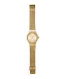 Buy Shop Michael Kors Lennox Three-Hand Gold Dial Gold Mesh Bracelet Watch For Women - MK7335 USA Online