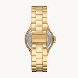 Buy Shop Michael Kors Lennox Three Hand Gold Dial Gold Steel Strap Watch For Women - MK7229 USA Online
