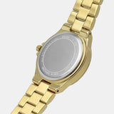 Buy Shop Michael Kors Lennox Three Hand Gold Dial Gold Steel Strap Watch For Women - MK7229 USA Online