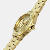 Buy Shop Michael Kors Lennox Three Hand Gold Dial Gold Steel Strap Watch For Women - MK7229 USA Online