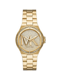 Buy Shop Michael Kors Lennox Three Hand Gold Dial Gold Steel Strap Watch For Women - MK7229 USA Online
