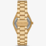 Buy Shop Michael Kors Lennox Three Hand Gold Dial Gold Steel Strap Watch For Women - MK7289 USA Online