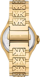 Buy Shop Michael Kors Lennox Three-Hand Gold Dial Gold Steel Strap Watch For Women - MK7339 USA Online