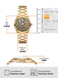 Buy Shop Michael Kors Lennox Three-Hand Gold Dial Gold Steel Strap Watch for Women - MK7500 USA Online