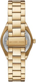 Buy Shop Michael Kors Lennox Three-Hand Gold Dial Gold Steel Strap Watch for Women - MK7500 USA Online