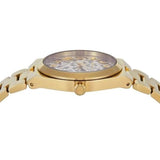 Buy Shop Michael Kors Lennox Three-Hand Gold Dial Gold Steel Strap Watch for Women - MK7500 USA Online