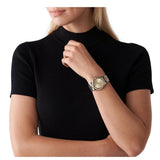 Buy Shop Michael Kors Lennox Three-Hand Gold Dial Two Tone Steel Strap Watch For Women - MK6988 USA Online