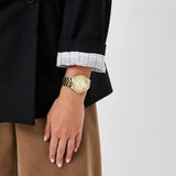 Buy Shop Michael Kors Lennox Three-Hand Gold Dial Two Tone Steel Strap Watch For Women - MK6988 USA Online