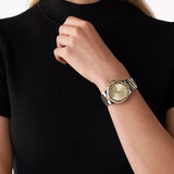 Buy Shop Michael Kors Lennox Three-Hand Gold Dial Two Tone Steel Strap Watch For Women - MK6988 USA Online