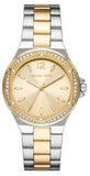 Buy Shop Michael Kors Lennox Three-Hand Gold Dial Two Tone Steel Strap Watch For Women - MK6988 USA Online
