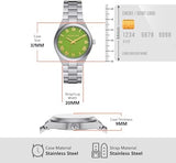 Buy Shop Michael Kors Lennox Three-Hand Green Dial Silver Steel Strap Watch for Women - MK7463 USA Online
