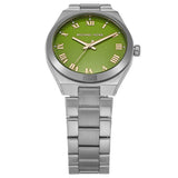 Buy Shop Michael Kors Lennox Three-Hand Green Dial Silver Steel Strap Watch for Women - MK7463 USA Online