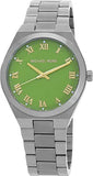 Buy Shop Michael Kors Lennox Three-Hand Green Dial Silver Steel Strap Watch for Women - MK7463 USA Online