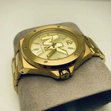 Buy Shop Michael Kors Lennox Three-Hand Quartz Gold Dial Gold Steel Strap Watch For Men - MK8939 USA Online