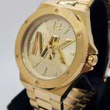 Buy Shop Michael Kors Lennox Three-Hand Quartz Gold Dial Gold Steel Strap Watch For Men - MK8939 USA Online