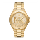 Buy Shop Michael Kors Lennox Three-Hand Quartz Gold Dial Gold Steel Strap Watch For Men - MK8939 USA Online