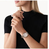 Buy Shop Michael Kors Lennox Three Hand Quartz Silver Dial Two Tone Steel Strap Watch For Women - MK6989 USA Online