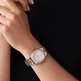 Buy Shop Michael Kors Lennox Three Hand Quartz Silver Dial Two Tone Steel Strap Watch For Women - MK6989 USA Online
