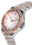 Buy Shop Michael Kors Lennox Three Hand Quartz Silver Dial Two Tone Steel Strap Watch For Women - MK6989 USA Online