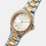 Buy Shop Michael Kors Lennox Three Hand Quartz Silver Dial Two Tone Steel Strap Watch For Women - MK6989 USA Online