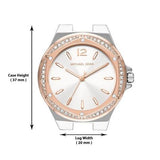 Buy Shop Michael Kors Lennox Three Hand Quartz Silver Dial Two Tone Steel Strap Watch For Women - MK6989 USA Online