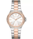 Buy Shop Michael Kors Lennox Three Hand Quartz Silver Dial Two Tone Steel Strap Watch For Women - MK6989 USA Online