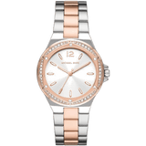 Buy Shop Michael Kors Lennox Three Hand Quartz Silver Dial Two Tone Steel Strap Watch For Women - MK6989 USA Online