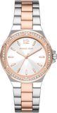 Buy Shop Michael Kors Lennox Three Hand Quartz Silver Dial Two Tone Steel Strap Watch For Women - MK6989 USA Online