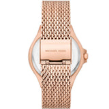 Buy Shop Michael Kors Lennox Three Hand Rose Gold Dial Rose Gold Mesh Strap Watch For Women - MK7336 USA Online