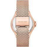 Buy Shop Michael Kors Lennox Three Hand Rose Gold Dial Rose Gold Mesh Strap Watch For Women - MK7336 USA Online