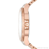 Buy Shop Michael Kors Lennox Three Hand Rose Gold Dial Rose Gold Mesh Strap Watch For Women - MK7336 USA Online