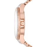 Buy Shop Michael Kors Lennox Three Hand Rose Gold Dial Rose Gold Mesh Strap Watch For Women - MK7336 USA Online