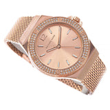 Buy Shop Michael Kors Lennox Three Hand Rose Gold Dial Rose Gold Mesh Strap Watch For Women - MK7336 USA Online