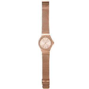 Buy Shop Michael Kors Lennox Three Hand Rose Gold Dial Rose Gold Mesh Strap Watch For Women - MK7336 USA Online