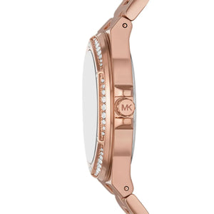 Buy Shop Michael Kors Lennox Three Hand Rose Gold Dial Rose Gold Steel Strap Watch For Women - MK1063 USA Online