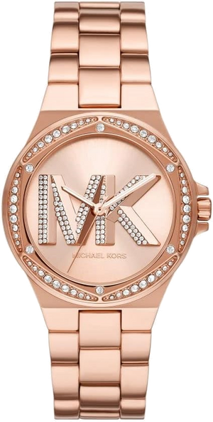 Buy Shop Michael Kors Lennox Three Hand Rose Gold Dial Rose Gold Steel Strap Watch For Women - MK1063 USA Online